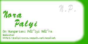 nora palyi business card